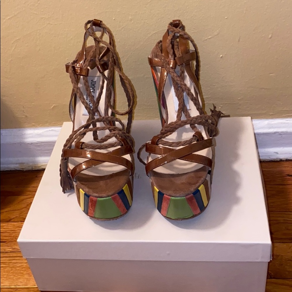 Jimmy Choo Wedge Platform Used In Box - image 4